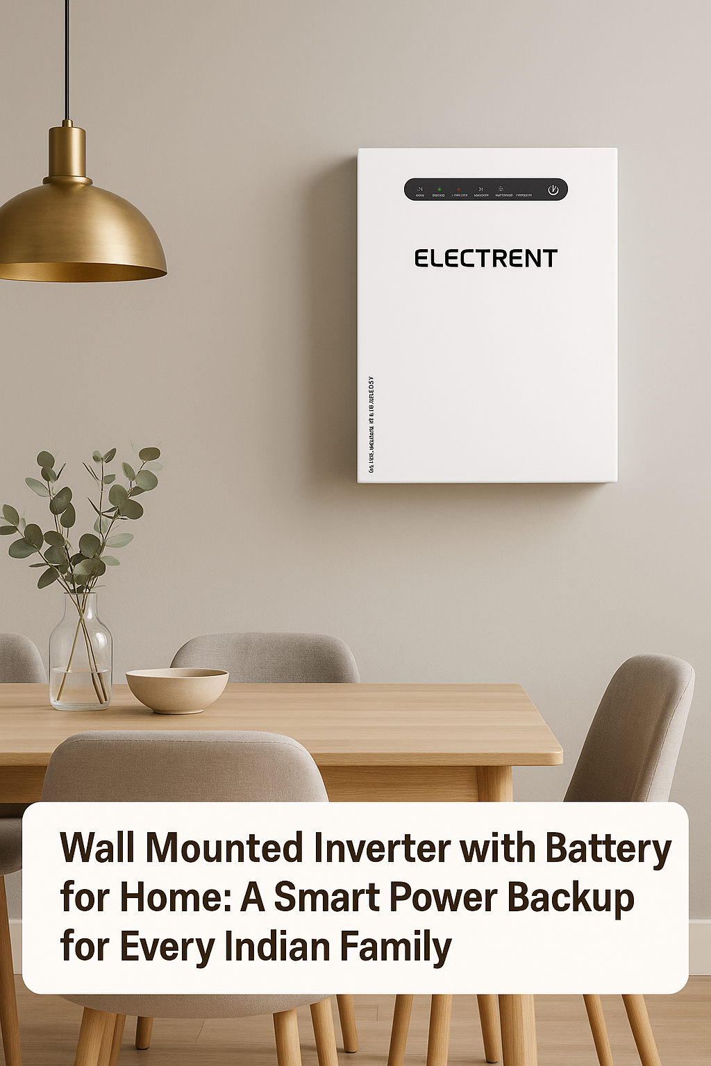 Wall Mounted Inverter with Battery for Home: A Smart Power Backup for Every Indian Family
