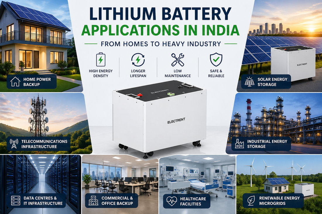 Applications of Lithium Batteries in India: From Homes to Heavy Industry