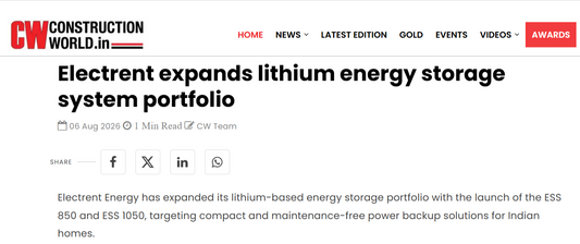 Electrent expands lithium energy storage system portfolio