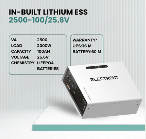 In-built Smart Lithium ESS 2500-100/25.6V