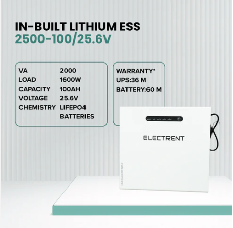 In-built Smart Lithium ESS 2500-100/25.6V