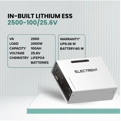 In-built Smart Lithium ESS 2500-100/25.6V