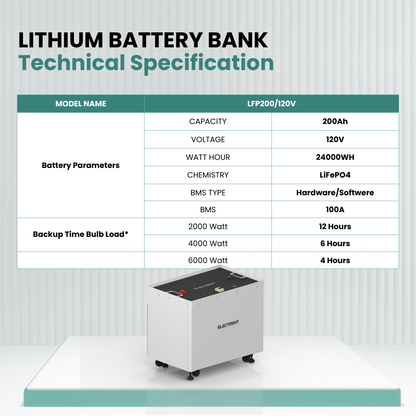 Lithium Battery LFP200/120V
