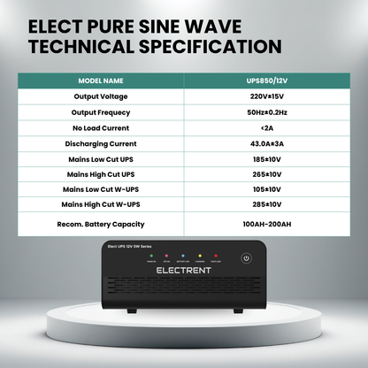 ELECT Pure Sine Wave UPS 850/12V