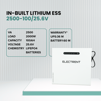 In-built Smart Lithium ESS 2500-100/25.6V