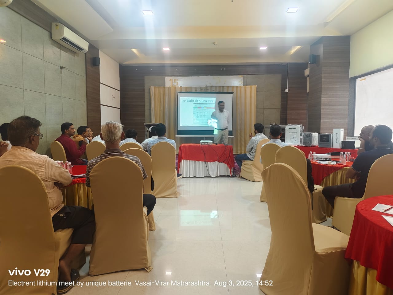 Presentation in a conference room 

